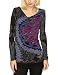 Desigual Damen Langarmshirt, 27T2447, Gr. 42 (spanische 44), Schwarz (Negro 2000)