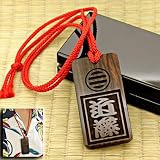【メールオーダー式】あなただけのオリジナル彫刻けんか木札（千社札）特大(黒檀)の画像