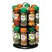 Premier Housewares Pack 16 Bottles Schwartz Spices with Free 2-Tier Spice Rack, Black Chrome Effect