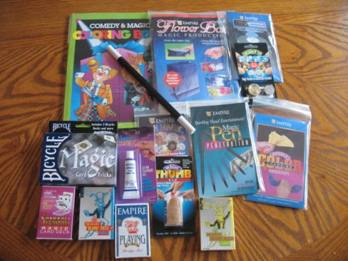 Magician Starter Kit 57 Magic Tricks, Wand, Cards, Coins and More