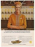1969 Hertz Rent a Car Girl Watching Out For You Print Ad