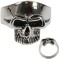 316L CASTING STAINLESS STEEL SKULL RING WIDTH: 22mm
