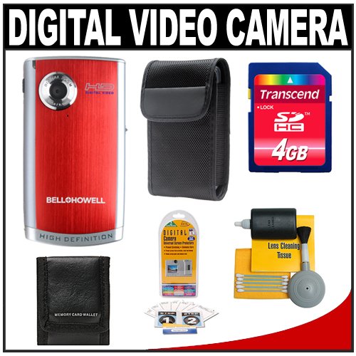 Bell & Howell DV600 HD High Definition Digital Video Camcorder/ Still Camera with Flip  with 4GB Card + Accessory Kit