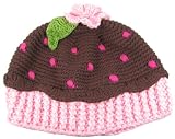 Hip Girl Boutique 100% Cotton Girls Hand-made Brown Chocolate Cupcake Crochet Hat - Size L Hip Girl Boutique 100% Cotton Girls Hand-made Brown Chocolate Cupcake Crochet Hat - Size L