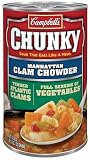 Campbell's Chunky Manhatten Clam Chowder Easy Open, 18.8 oz, 12 ct (Quantity of 1)