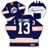 Teemu Selanne Winnipeg Jets Autographed/Hand Signed Hockey Jersey