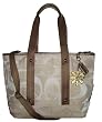 Coach Daisy Textured Optic Signature Kyra Tote Bag 19674 Khaki Gold