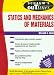 Schaum's Outline Of Statics and Mechanics of Materials