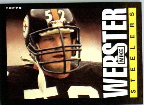 1985 Topps # 365 Mike Webster Pittsburgh Steelers Football Card - Shipped In Protective Screwdown Display Case!