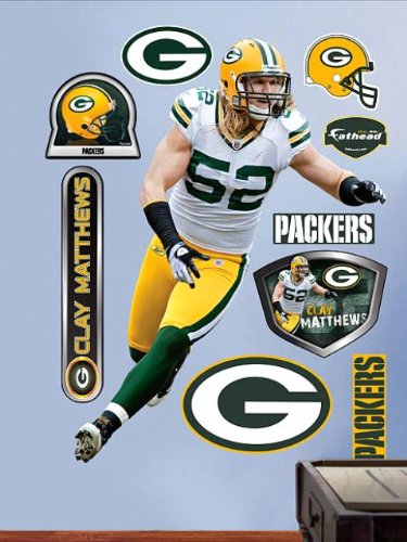 Wallpaper Fathead Fathead NFL Players and Logos Clay Matthews Green Bay Packers 1220505