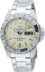 SEIKO Men's Silver-tone Seiko 5 Sports Automatic Watch with Luminous Dial. Model: SNZE17