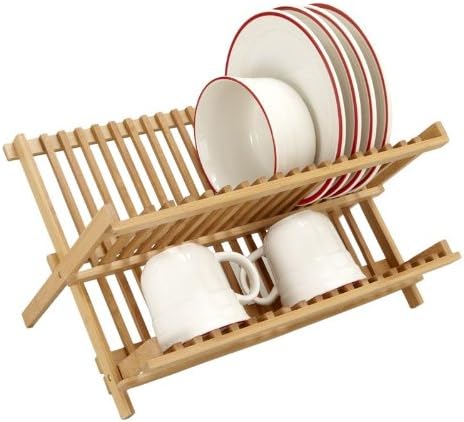 Bamboo Folding Dish Rack