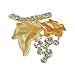 Blossom Leaves Branch Crystal Diamante Brooch Pin