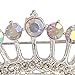 Valdler Fashion Jewelry Silver Tone Rhinestone Bling Crystal Crown Brooch Pin