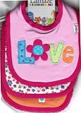 Lamaze 3-Pack Baby Girl Bibs - LOVE