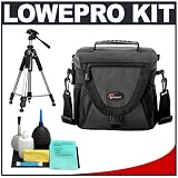Photo : Lowepro Nova 2 AW (Black) Bag + Cleaning Kit + Tripod for Canon EOS, Nikon, Olympus Evolt, Pentax & Sony Alpha Digital SLR Cameras