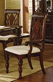 Set of 2 Dining Arm Chairs with Turned Legs in Cherry Finish