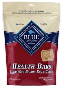 Blue Buffalo Health Bars for Dogs, Bacon, Egg and Cheese, 16-Ounce Bag