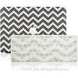 TopCase 2 in 1 - Chevron Series Ultra Slim Light Weight Hard Case Cover Plus Matching Color Chevron Zig-Zag Keyboard Cover Skin for Macbook Pro 13-inch 13" (A1278/with or without Thunderbolt) - NOT for Retina Display - with TopCase Chevron Mouse Pad (Macbook Pro 13" Model: A1278, Gray)