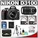 Nikon D3100 Digital SLR Camera & 18-55mm VR + 55-300mm VR Lens with 16GB Card + Filters + Case + Tripod + Accessory Kit