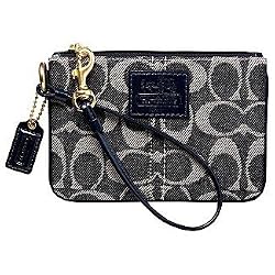 Coach Signature Wristlet Wallet Case Bag 41754 Denim