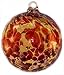 Friendship Ball Garnet Red & Gold Topaz 4 Inch Kugel Witch Ball by Iron Art Glass Designs