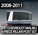 20082011 Chevrolet Malibu Chrome Pillar Post 6Piece Set