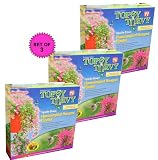 TOPSY TURVY HUMMINGBIRD HANGOUT PLANTER-''TURNING THE WORLD OF GARDENING UPSIDE DOWN'' - SET OF 3
