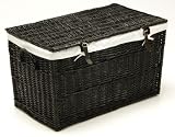 Extra Large Black Wicker Trunk
