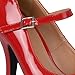 Brinley Co Womens Patent Round Toe Mary Jane Pumps