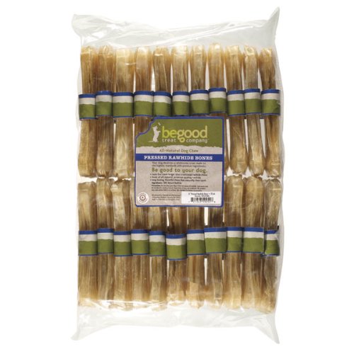 Be Good Premium Pressed Rawhide Dog Bone Chew, 6-Inch, 22-Pack