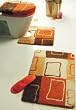 Naomi - [Grid] Modern Bath Rug Sets (Set of 4)