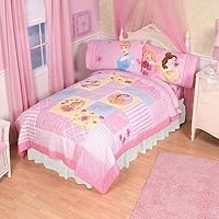 Disney Princess Twin Full Hand Stitched Patchwork Quilt