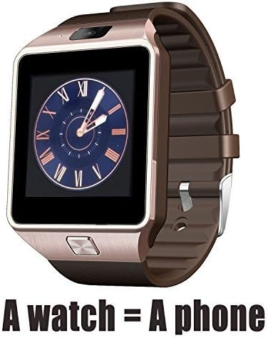 Alisable DZ09 Gear S Bluetooth Smart Watch WristWatch Sim Insert Anti-lost Call Reminder Phone Mate Bronze by Alisbale