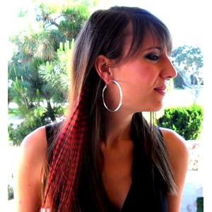 Grizzly Feather Like Hair Clip Extensions Set of 8 Assorted Colors Fully Assembled