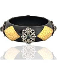 Sterling Silver Resin Gemstone Cz Handmade New Fashion Bangle Ethinc Style Jewelry