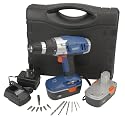 Draper 40764 18-Volt Cordless Rotary Drill and Case with 2 Batteries