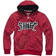 Shift Racing Suicidal Fleece Men's Hoody Zip Fashion Sweatshirt/Sweater w/ Free B&F Heart Sticker Bundle - Red