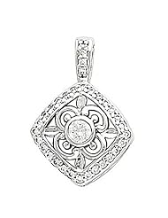 14K White Gold Diamond Pendant - 0.52 Ct. -- LIFETIME WARRANTY