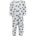 Reebok Utah Jazz White Infant All Over Logo Print Footed Sleeper