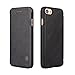 DigitBay G Serial Business Style Flip Leather Wallet Card Case for iPhone 7 Plus, Black