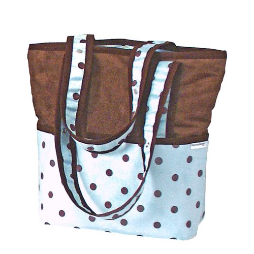 <br />Hoohobbers Baby Dots Blue Tote Diaper Bag