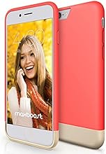 iPhone 6 Case, Maxboost&reg; [Vibrance Series] iPhone 6 (4.7) Case [Lifetime Warranty] Protective SOFT-Interior Scratch Protection Metallic Finished Base with Vibrant Trendy Color Slider Style Hard Case for iPhone 6 (4.7 inch) (2014) - Italian Rose / Champagne Gold