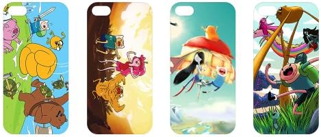 4pcs Adventure Time Cartoon Hard Back Cover Case for Apple Iphone 5 5s-p50229
