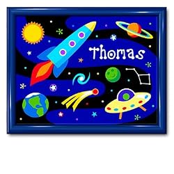 Out Of This World Large Gloss Navy Personalized Print