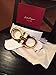 Salvatore Ferragamo Black/White Reversible Big Gold Buckle Belt