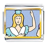51ceyskfk9L. SL160  Nine Ladies Dancing Photo Storybook Christmas Italian Charms Bracelet Link