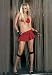  : 2PC Plaid Bikini Top Sexy Lingerie Intimate Apparel with Stair Chain Belt Skirt Set