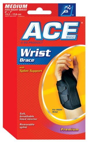 ACE Wrist Brace with Splint Support Right Medium