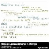 Photoshop Brushes - Made of Dreams Word Art Brushes and Stamps